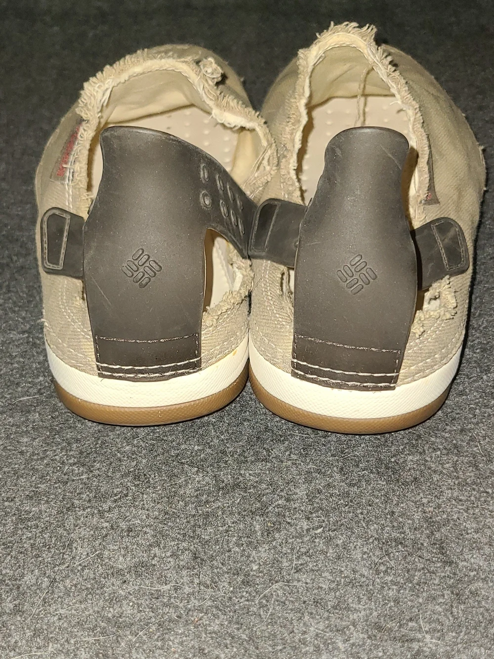 Columbia Men's Camouflage Slip-On Boat Shoes in Tan and Brown